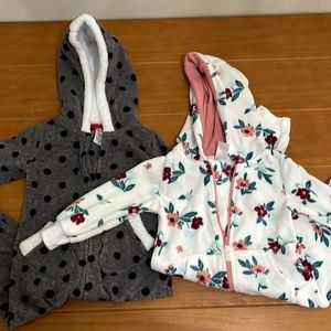 12 months carters fleece 1 piece outfits